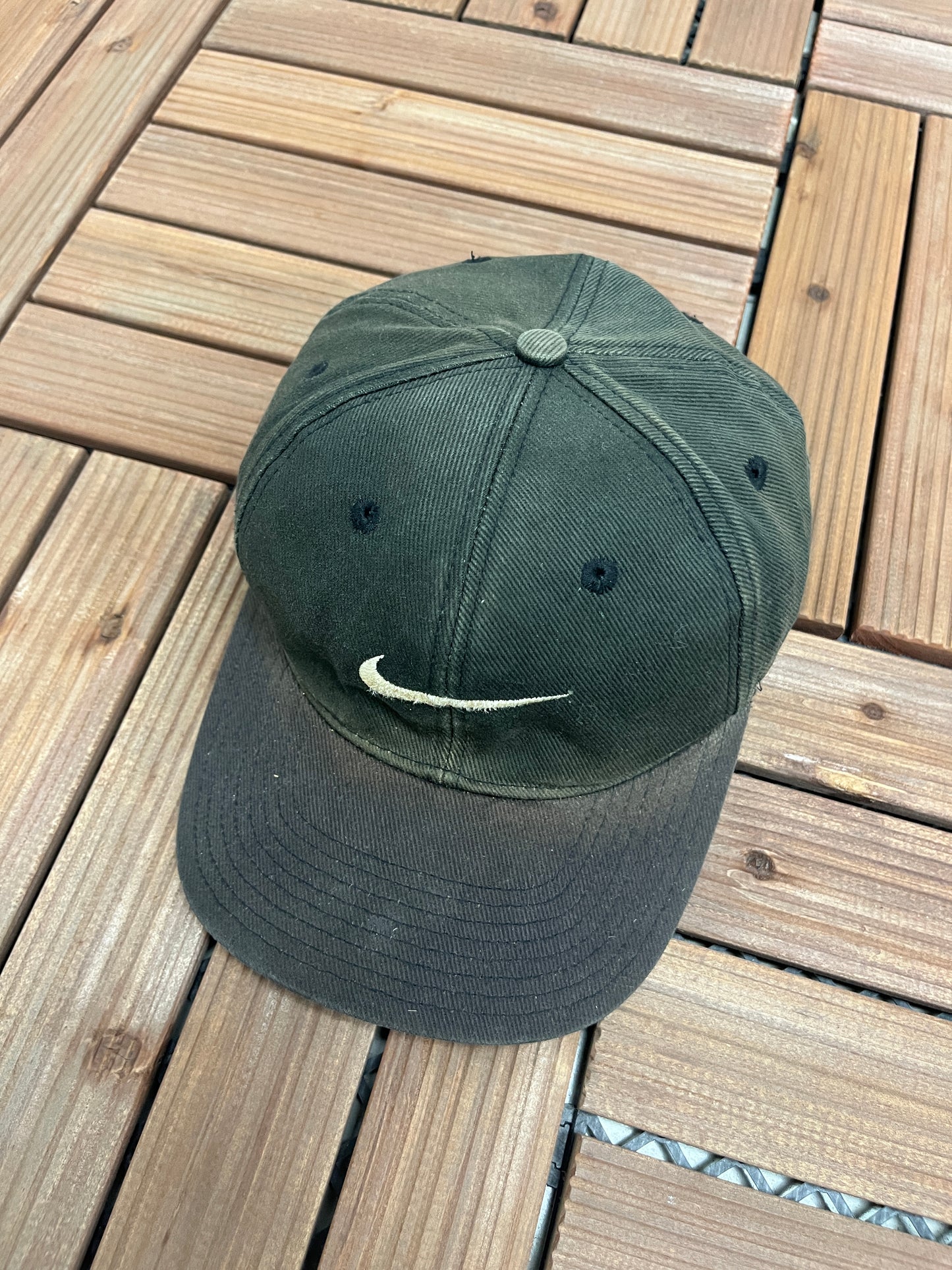 Nike Small Embroidered Swoosh Hat | Adjustable With Snap Back | Vintage 2000s Black Nike Branded Cap | Free Shipping to America |