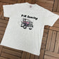 V&M Towing Graphic Tee | Size X-Large | Vintage 1990s Tourist Promotional Single Stitch Grey T-Shirt | Free Shipping to USA |