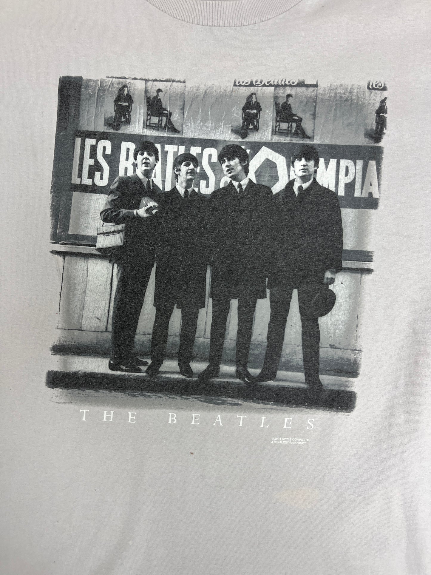 The Beatles Graphic Tee | Size Large | Vintage 2000s Rock Band Music Grey T-Shirt |