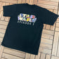 Star Wars Episode 1 Graphic Tee | Size Medium | Vintage 1990s Science Fiction Black T-Shirt |