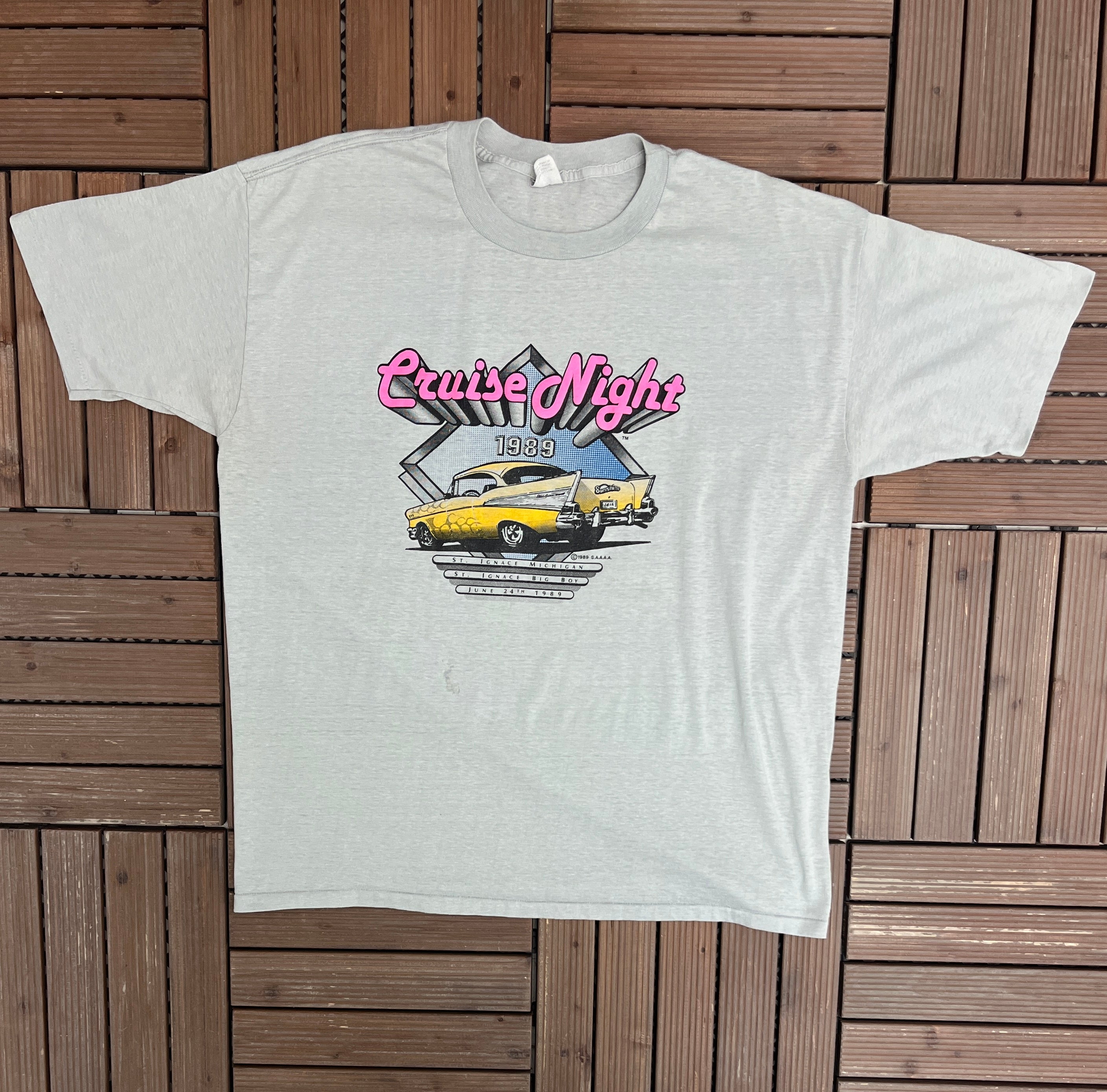 Cruise Night St. Ignace, Michigan Graphic Tee | Size X-Large