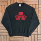 Panthers Embroidered Graphic Crewneck | Size Large | Vintage 1990s High School Football Black Sweater |