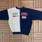 Saint John's Military Academy Graphic Crewneck | Size X-Large | Vintage 1990s Military Promotional Blue Sweater |
