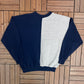 Saint John's Military Academy Graphic Crewneck | Size X-Large | Vintage 1990s Military Promotional Blue Sweater |