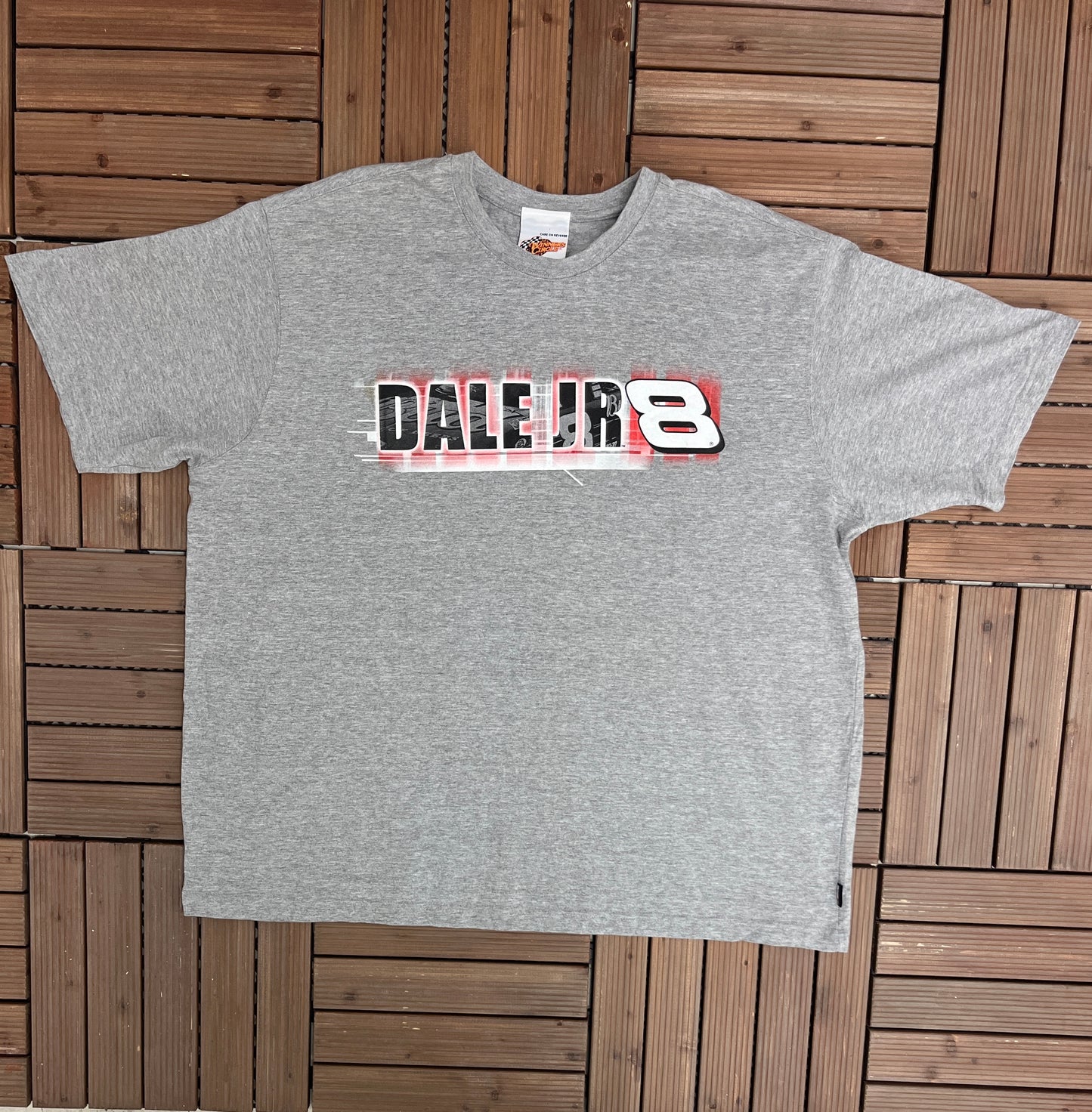 Dale Earnhardt Jr NASCAR Racing Graphic Tee | Size XX-Large | Vintage 2000s Promotional Racing Grey T-Shirt | Free Shipping to USA |