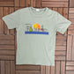 Barbados Sunset Graphic Tee | Size Large | Vintage 1990s Single Stitch Tourist Green T-Shirt |