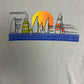 Barbados Sunset Graphic Tee | Size Large | Vintage 1990s Single Stitch Tourist Green T-Shirt |