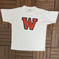 Tigers High School Graphic Tee | Size X-Large | Vintage 1990s High School Football White T-Shirt | Made in Canada | Free Shipping to USA |