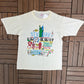 New York Tourist Sites Graphic Tee | Size X-Large | Vintage 1980s Made in USA Tourist White T-Shirt |
