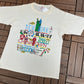 New York Tourist Sites Graphic Tee | Size X-Large | Vintage 1980s Made in USA Tourist White T-Shirt |