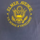 Elmer Avenue U.S. School of Excellence Graphic Tee | Size Large | Vintage 1990s Made in USA Blue T-Shirt |