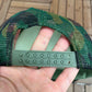 Camouflage Green Trucker Hat | Adjustable With Snap Back | Vintage 1990s Camo Green Cap | Free Shipping to USA|