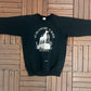 St. Francois Xavier School Graphic Crewneck | Size X-Large | Vintage 1980s Made in USA Black Sweater |
