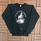 St. Francois Xavier School Graphic Crewneck | Size X-Large | Vintage 1980s Made in USA Black Sweater |