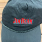 Jim Beam Embroidered Graphic Hat | Snap Back | Vintage 1990s Alcohol Promotional Black Cap |