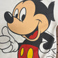 Mickey Mouse Big Print Graphic Tee | Size Medium | Vintage 1990s Retro Promotional Cartoon White Sweatshirt |