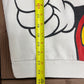 Mickey Mouse Big Print Graphic Tee | Size Medium | Vintage 1990s Retro Promotional Cartoon White Sweatshirt |