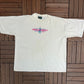Volleyball Above The Net Graphic Tee | Size X-Large | Vintage 1990s Promotional Sports White T-Shirt |
