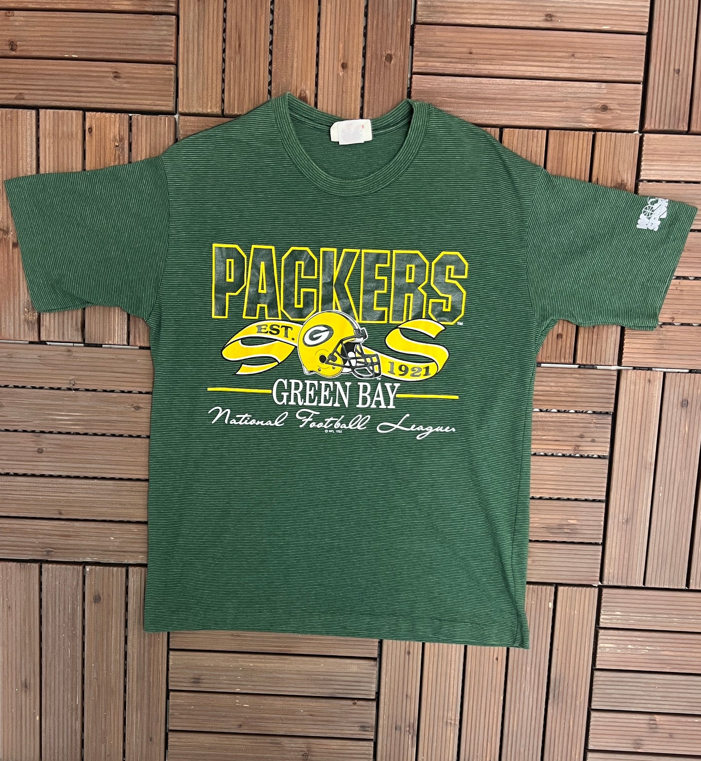 Green Bay Packers Est. 1921 Graphic Tee | Size Medium | Vintage 1990s Single Stitch NFL Football Green T-Shirt | Free Shipping to USA |