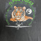Flying Tigers Graphic Tee | Size Large | Vintage 1990s Single Stitch Animal Black T-Shirt | Made in USA | Free Shipping to USA|