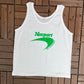 Newport Alive With Pleasure! Graphic Tee | Size X-Large | Vintage 1990s Made in USA White Tank Top |