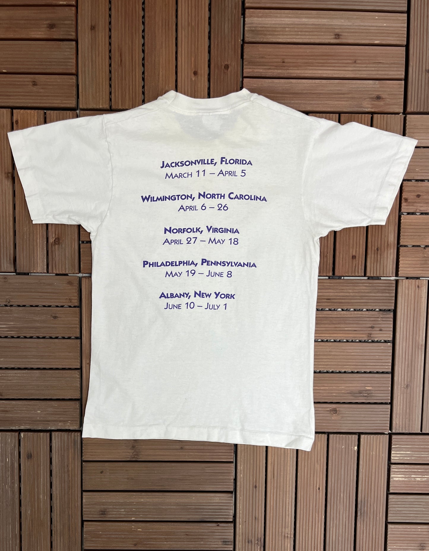 Mercy Ships American Homecoming Tour Graphic Tee | Size Small | Vintage 1990s Made in USA Ministry of Youth White T-Shirt |