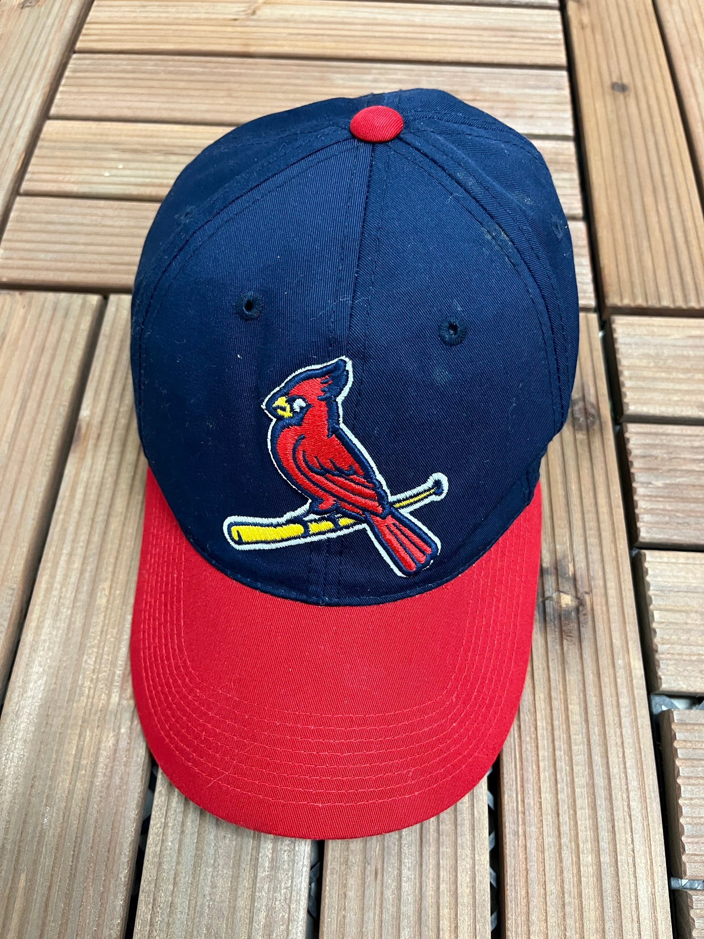 St. Louis Cardinals Embroidered Graphic Hat | Snap Back | Vintage 2000s MLB Baseball Blue Cap |