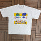 6 Pack + Two-4 = One Great Time Graphic Tee | Size Large | Vintage 1990s Cartoon Cute Grey T-Shirt |