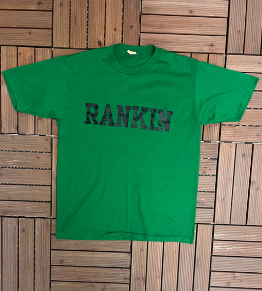 The Rankin Family Music Band Graphic Tee | Size Large | Vintage 1990s Single Stitch Green T-Shirt |