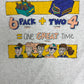 6 Pack + Two-4 = One Great Time Graphic Tee | Size Large | Vintage 1990s Cartoon Cute Grey T-Shirt |