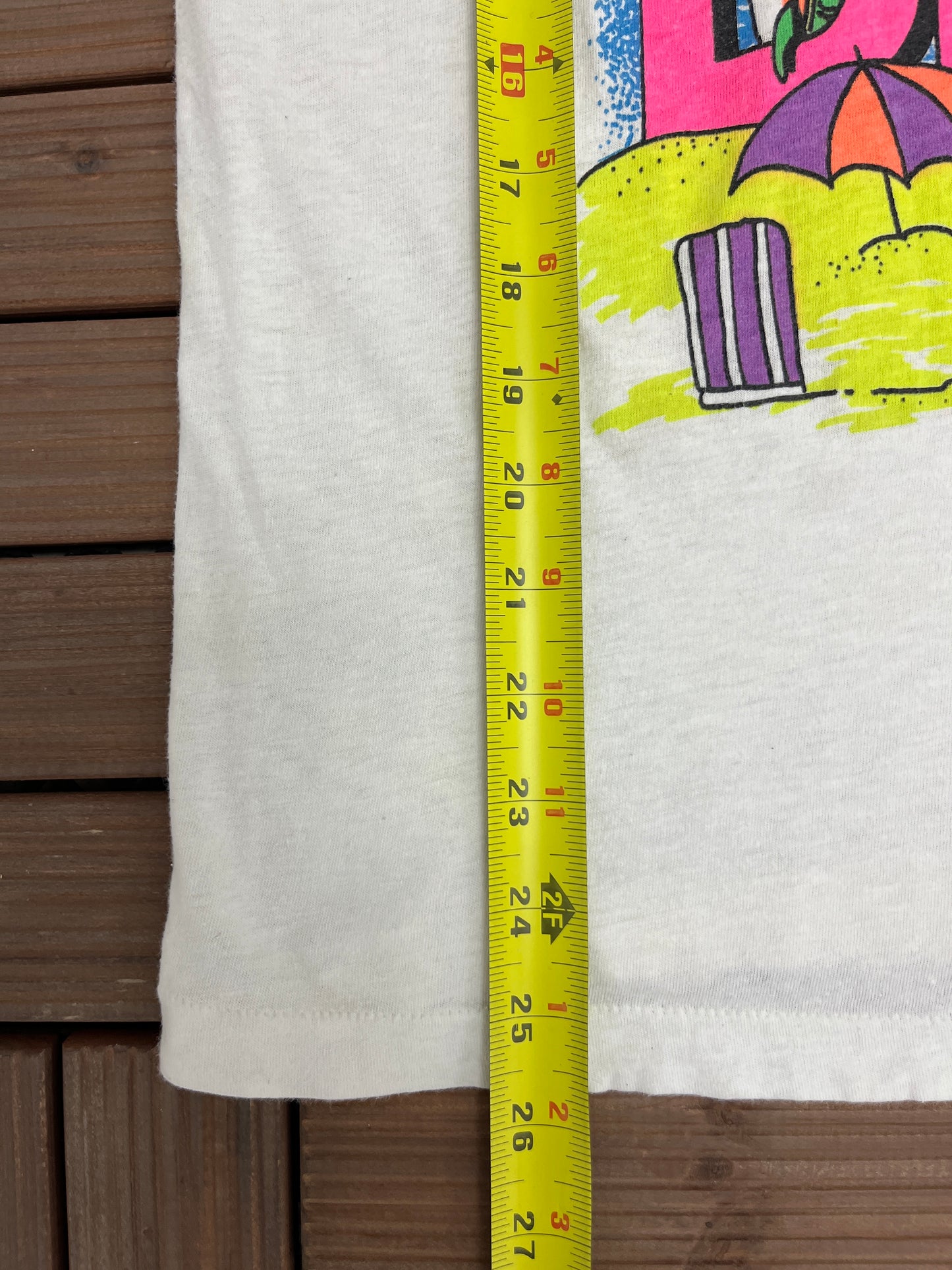 Cayman Islands Beach Graphic Tee | Size Large | Vintage 1990s Single Stitch White T-Shirt | Tourist Graphic | Free Shipping to USA |