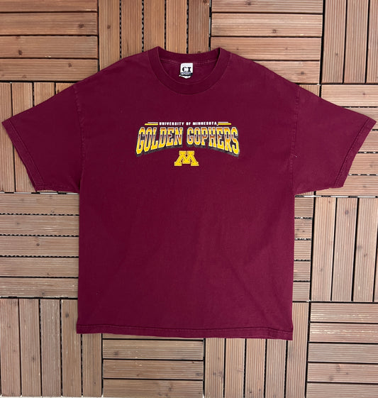 Minnesota Golden Gophers Graphic Tee | Size XX-Large | Vintage 2000s College Sports Red T-Shirt |