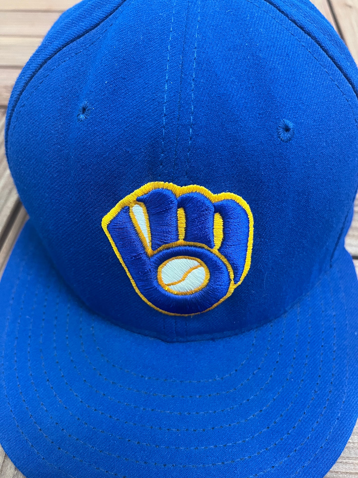 Milwaukee Brewers Embroidered Graphic Hat | Size 7 1/2 | Vintage 2000s MLB Baseball Blue Cap | Free Shipping to USA |