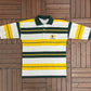Tasmania, Australia Embroidered Rugby Jersey | Size Medium | Vintage 1990s Striped Rugby T-Shirt |