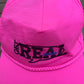 Get Real Embroidered Graphic Hat | Adjustable With Snap Back | Vintage 1990s Promotional Pink Cap |