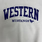 University of Western Ontario Stitched Graphic Crewneck | Size Medium | Vintage 2000s College Sports White Sweater | Free Shipping to USA |
