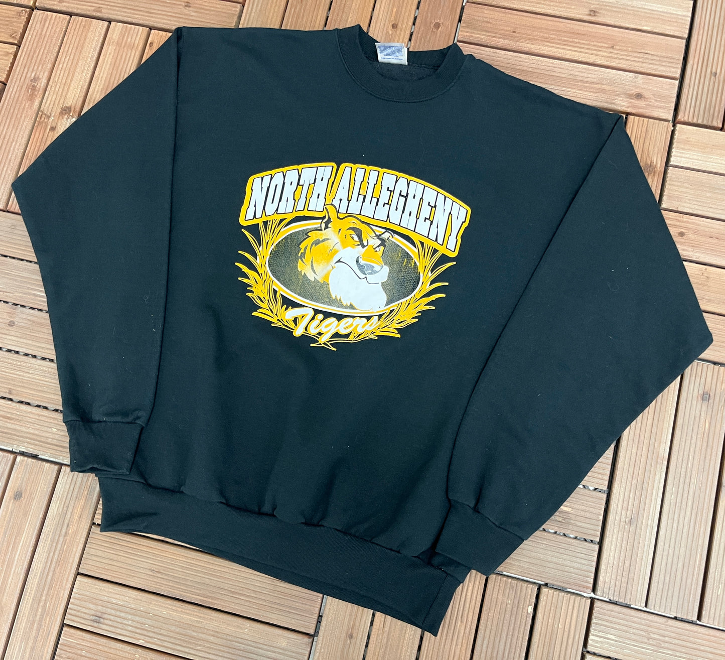 North Allegheny Tigers Graphic Crewneck | Size Large | Vintage 2000s High School Black Sweater | Pittsburgh, PA | Free Shipping to USA |