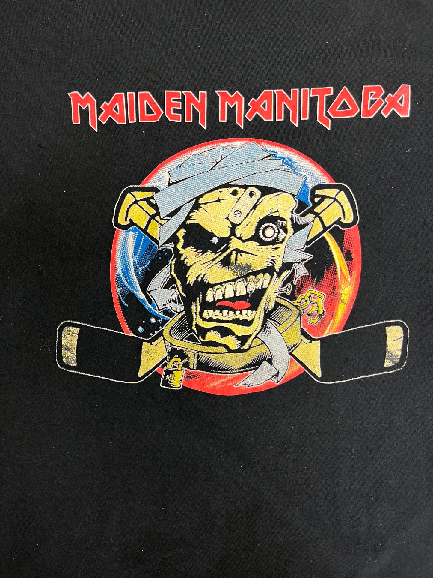 Iron Maiden Manitoba Graphic Tee | Size XX-Large | Vintage 2000s Heavy Metal Music Black T-Shirt |