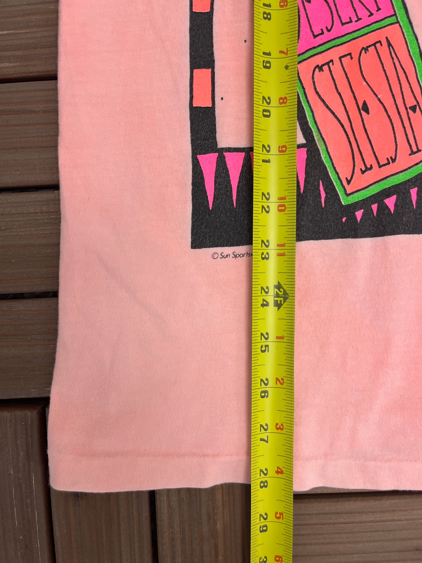 Desert Siesta Graphic Tee | Size X-Large | Vintage 1990s Single Stitch Tourist Faded Pink T-Shirt |