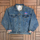 Planet Hollywood Stitched Denim Jacket | Size X-Large | Vintage 1990s Blue Promotional Jean Jacket |