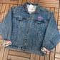 Planet Hollywood Stitched Denim Jacket | Size X-Large | Vintage 1990s Blue Promotional Jean Jacket |