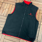 Budweiser Reversible Embroidered Graphic Fleece Vest Jacket | Size X-Large | Vintage 2000s Red Vest Coat |