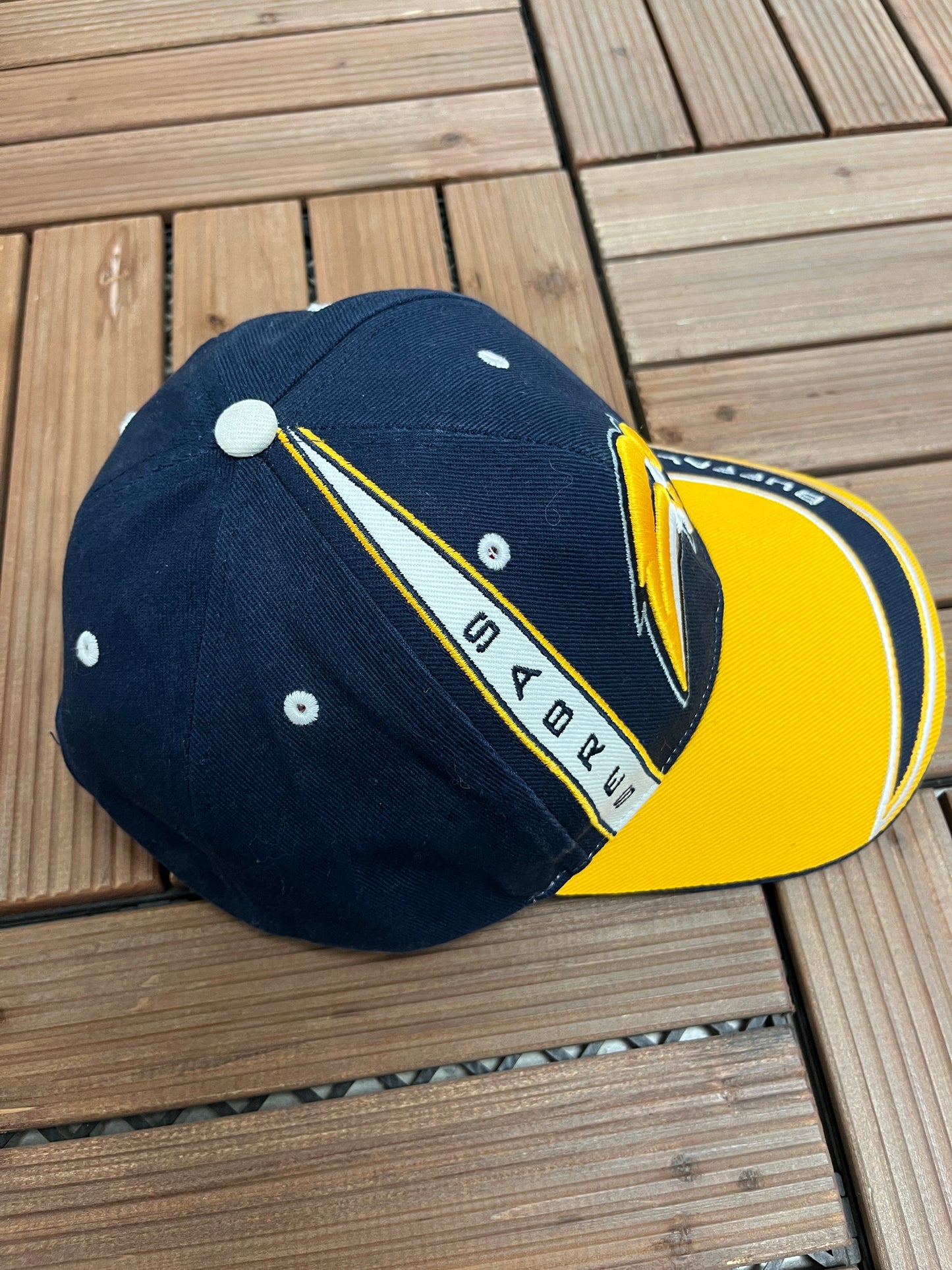 Buffalo Sabres Embroidered Graphic Hat | Strap Back | Vintage 2000s NHL Hockey Blue Cap |