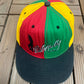 Bob Marley Embroidered Graphic Hat | Snap Back | Vintage 2000s Promotional Reggae Music Colourful Cap |