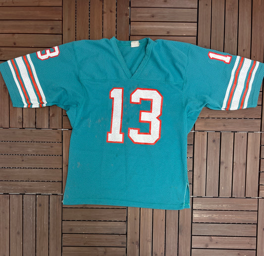 Miami Dolphins Dan Marino Football Jersey | Size X-Large | Vintage 1990s NFL Football Jersey |