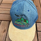 Machu Picchu, Peru Embroidered Graphic Hat | Strap Back | Vintage 2000s Tourist Denim Cap |
