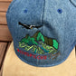 Machu Picchu, Peru Embroidered Graphic Hat | Strap Back | Vintage 2000s Tourist Denim Cap |