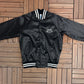 Chevrolet Heartbeat of America Graphic Jacket | Size Medium | Vintage 1990s Made in USA Black Jacket |