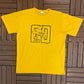 Eagles Equipment Graphic Tee | Size X-Large | Vintage 1990s High School Yellow T-Shirt |