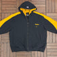 Pittsburgh Steelers Nike Graphic Windbreaker | Size XX-Large | Vintage 1990s NFL Football Black Puffer Jacket |